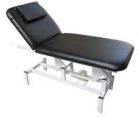 table de massage électrique noire à pieds en métal